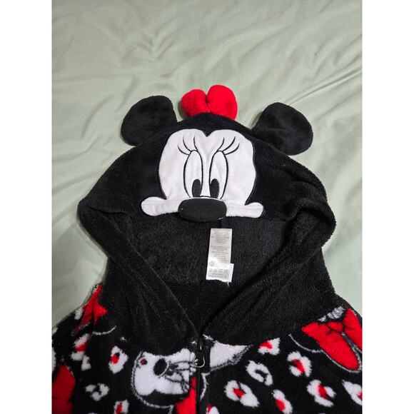 Disney small women's Minnie mouse one piece fleece pajamas - Picture 7 of 10